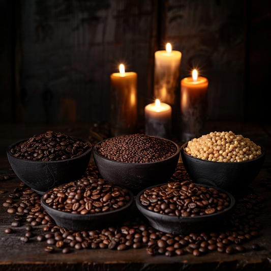 Blog cover image of a mug of steaming coffee with coffee beans on a black background. The blog is called What is the difference between Dark roast, Medium roast and light roast coffee?